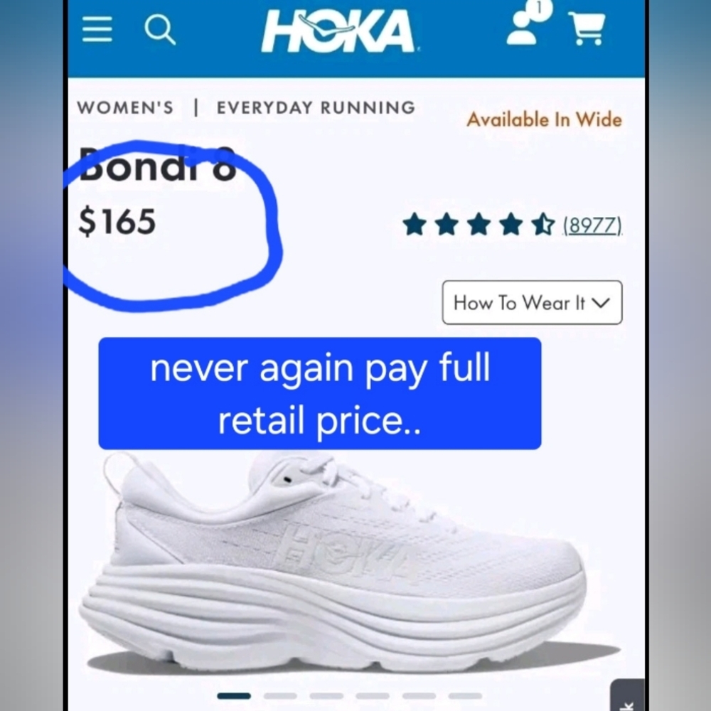 Hoka Women's White Running Shoes - Picture 5 of 11